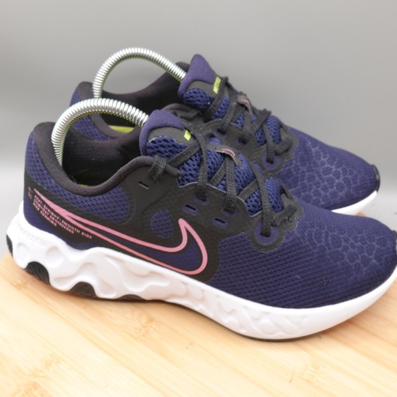 Nike Shoes Womens 9.5 Navy Pink Renew Run Running CU3508-401 - Picture 4 of 10
